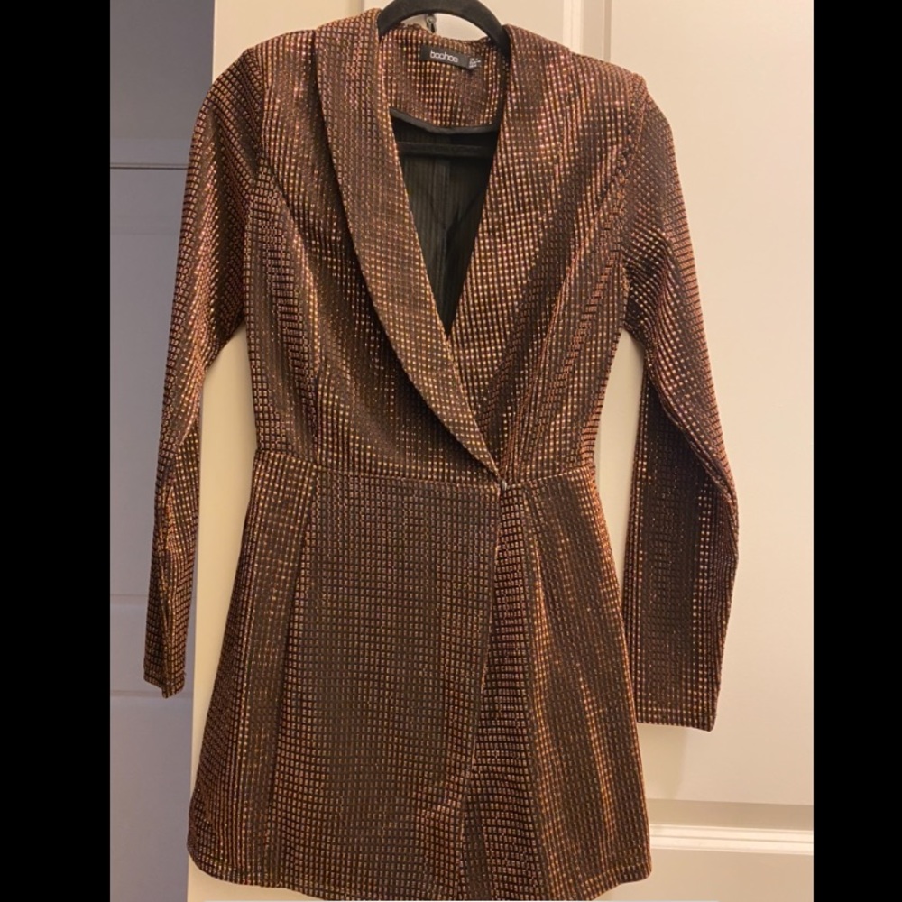 Brown sequin romper/blazer
